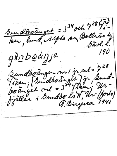 Bild på arkivkortet för arkivposten Gundboänget