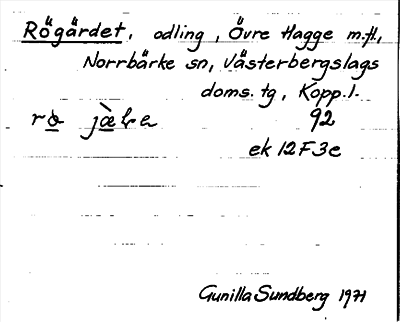 Bild på arkivkortet för arkivposten Rögärdet