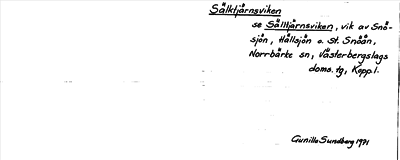 Bild på arkivkortet för arkivposten Salktjärnsviken, se Sälltjärnsviken