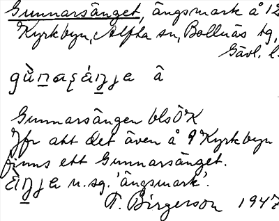 Bild på arkivkortet för arkivposten Gunnarsänget