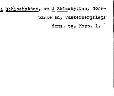 Bild på arkivkortet för arkivposten Schisshyttan, se 1 Skisshyttan