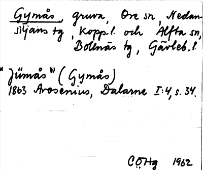 Bild på arkivkortet för arkivposten Gymås