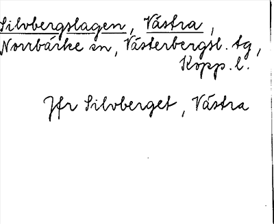 Bild på arkivkortet för arkivposten Silvbergslagen, Västra