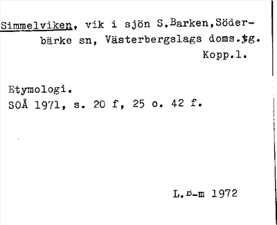 Bild på arkivkortet för arkivposten Simmelviken