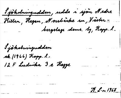 Bild på arkivkortet för arkivposten Sjökolningudden
