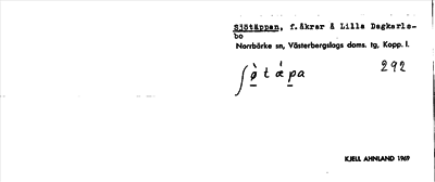 Bild på arkivkortet för arkivposten Sjötäppan