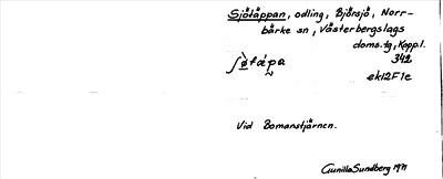 Bild på arkivkortet för arkivposten Sjötäppan