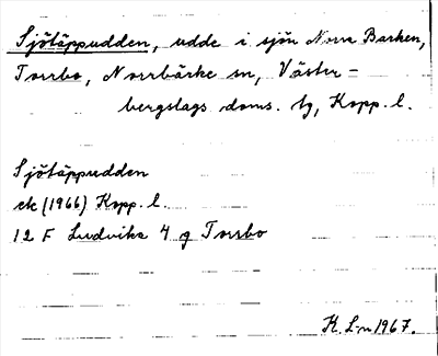Bild på arkivkortet för arkivposten Sjötäppudden