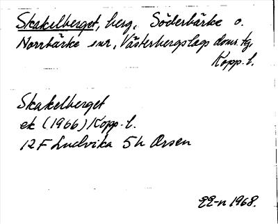 Bild på arkivkortet för arkivposten Skakelberget