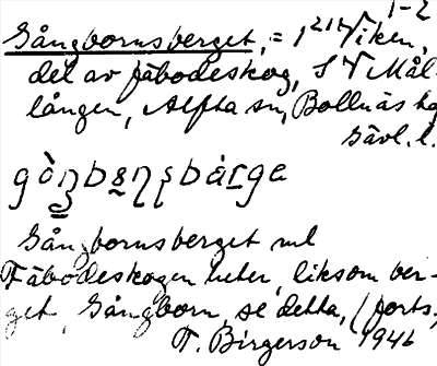 Bild på arkivkortet för arkivposten Gångbornsberget