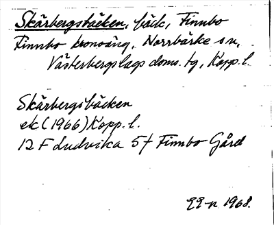 Bild på arkivkortet för arkivposten Skärbergsbäcken