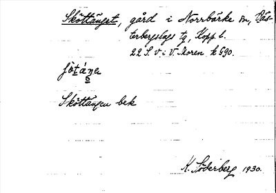 Bild på arkivkortet för arkivposten Sköttänget