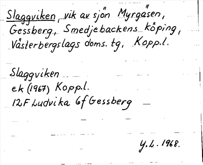 Bild på arkivkortet för arkivposten Slaggviken