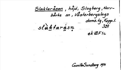 Bild på arkivkortet för arkivposten Slaktaråsen
