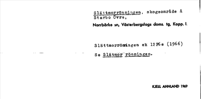 Bild på arkivkortet för arkivposten Slättmorrönningen, se Slätmor rönningen