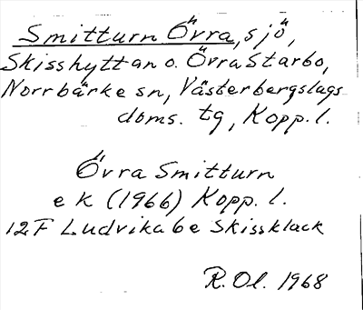 Bild på arkivkortet för arkivposten Smitturn, Övra