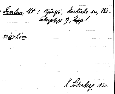 Bild på arkivkortet för arkivposten Snarken