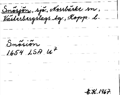 Bild på arkivkortet för arkivposten Snösjön