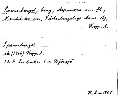Bild på arkivkortet för arkivposten Spannberget