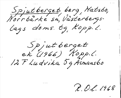 Bild på arkivkortet för arkivposten Spjutberget