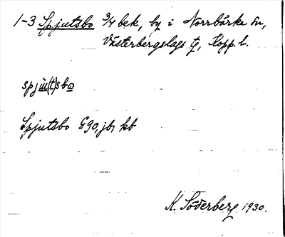 Bild på arkivkortet för arkivposten Spjutsbo