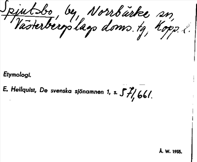 Bild på arkivkortet för arkivposten Spjutsbo
