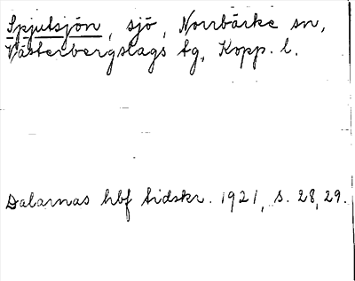 Bild på arkivkortet för arkivposten Spjutsjön