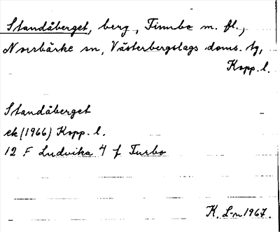 Bild på arkivkortet för arkivposten Standåberget