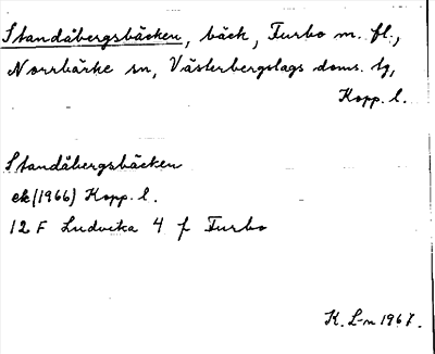 Bild på arkivkortet för arkivposten Standåbergsbäcken