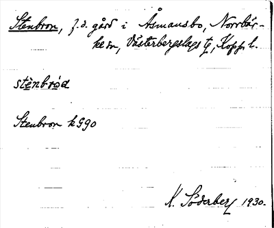 Bild på arkivkortet för arkivposten Stenbron