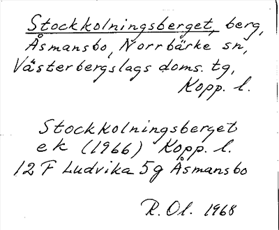 Bild på arkivkortet för arkivposten Stockkolningsberget
