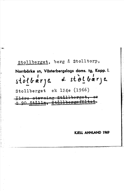 Bild på arkivkortet för arkivposten Stollberget