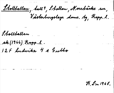 Bild på arkivkortet för arkivposten Stolltallen