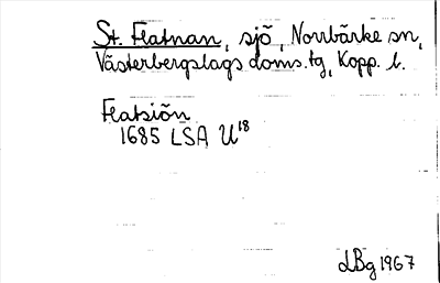 Bild på arkivkortet för arkivposten Stora Flatnan
