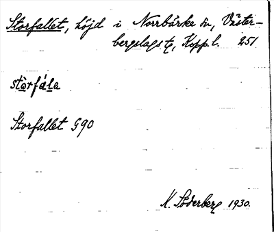 Bild på arkivkortet för arkivposten Storfallet