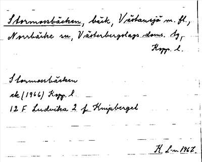 Bild på arkivkortet för arkivposten Stormossbäcken