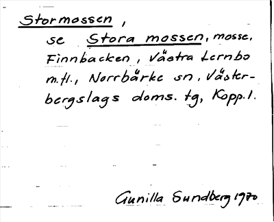 Bild på arkivkortet för arkivposten Stormossen, se Stora mossen