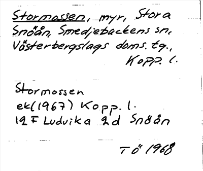 Bild på arkivkortet för arkivposten Stormossen