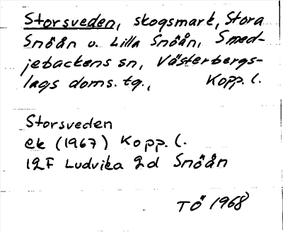 Bild på arkivkortet för arkivposten Storsveden