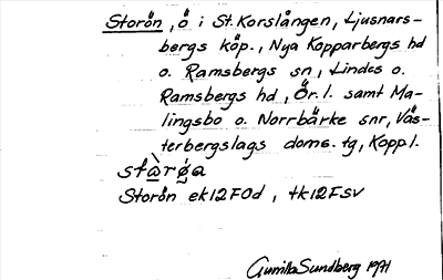 Bild på arkivkortet för arkivposten Storön