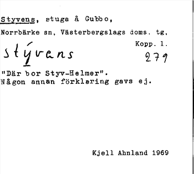 Bild på arkivkortet för arkivposten Styvens