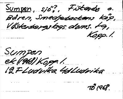 Bild på arkivkortet för arkivposten Sumpen