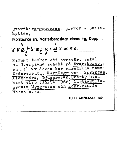 Bild på arkivkortet för arkivposten Svartbergsgruvorna