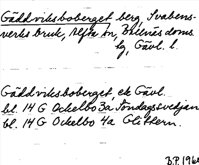 Bild på arkivkortet för arkivposten Gäddviksboberget