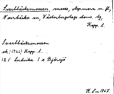 Bild på arkivkortet för arkivposten Svartbäcksmossen