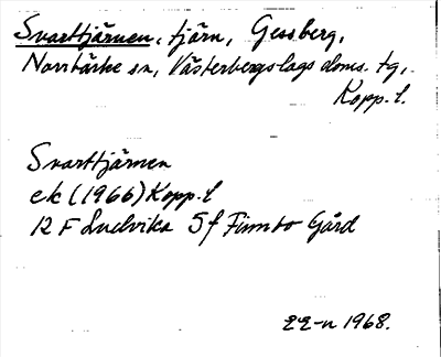 Bild på arkivkortet för arkivposten Svarttjärnen