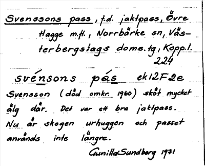 Bild på arkivkortet för arkivposten Svenssons pass