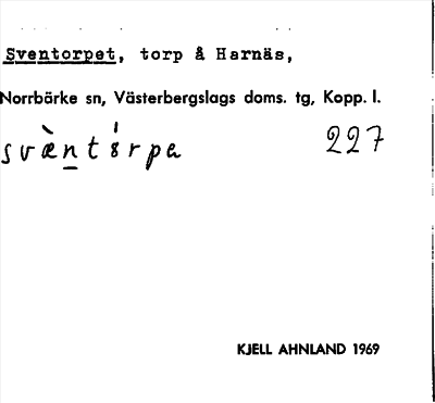Bild på arkivkortet för arkivposten Sventorpet