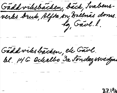 Bild på arkivkortet för arkivposten Gäddviksbäcken