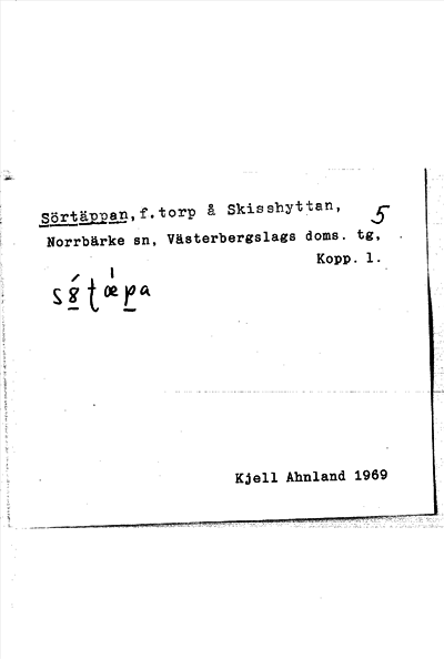 Bild på arkivkortet för arkivposten Sörtäppan